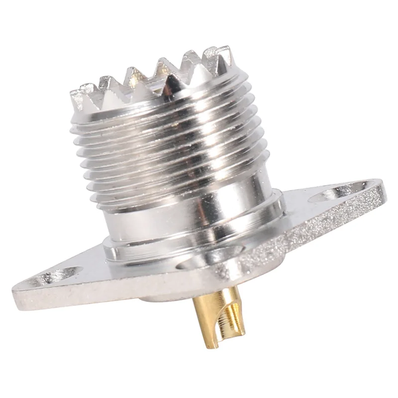 

6X UHF SO-239 Female Jack Square Shape Solder Cup Coax Connector For Ham Radio-AT36
