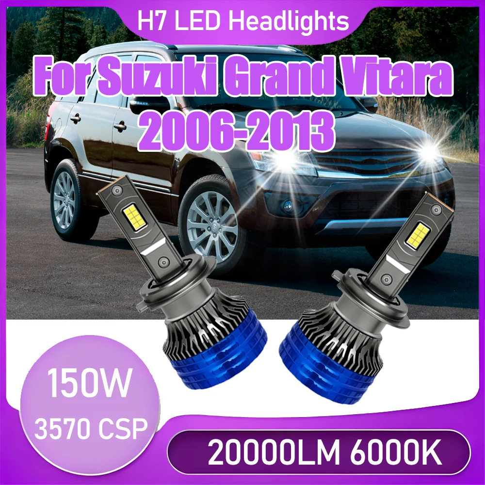 

Светодиодная фара 20000LM, фары 6000K, белая лампа с двойной медной трубкой, турбовентилятор, автосветильники для Suzuki Grand Vitara 2006-2013