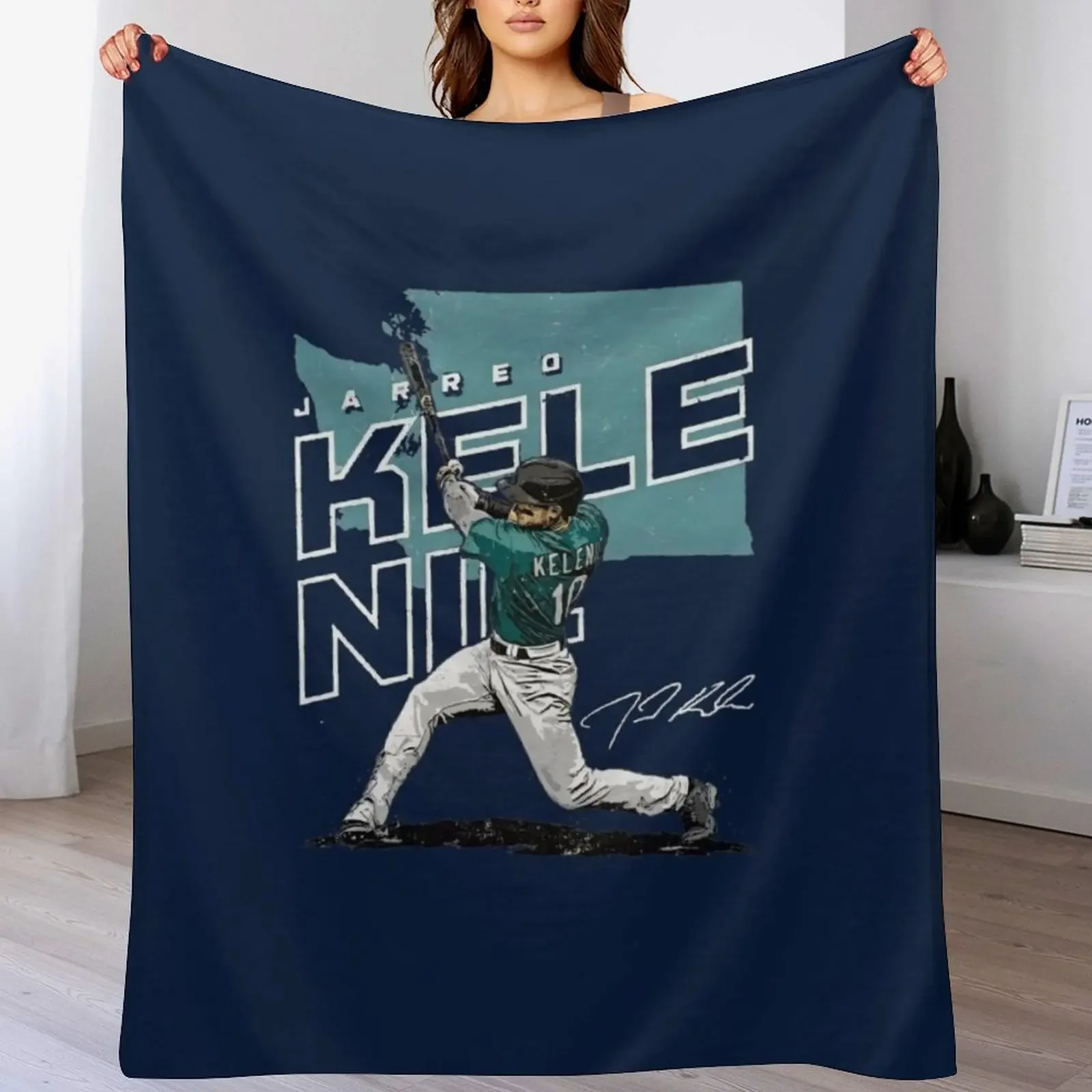 

Jarred Kelenic Throw Blanket Vintage Stuffeds warm winter Plush Blankets