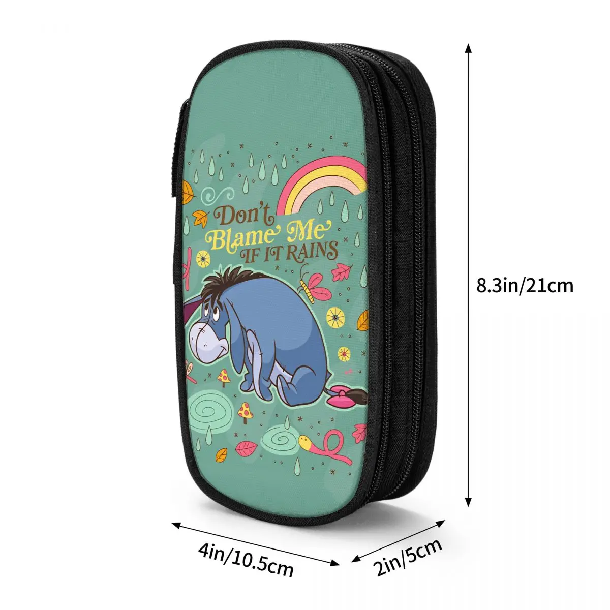 Winnie The Pooh Pencil Case Eeyore Back To School Pencil Cases Double Layer Child Kawaii Big Pencil Bag School Stationery