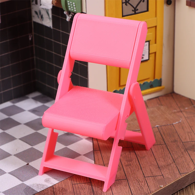 1/12 Dollhouse Miniature Simulation Folding Chair Model Dollhouse Furniture Accessories Dolls House Living Room Decoration