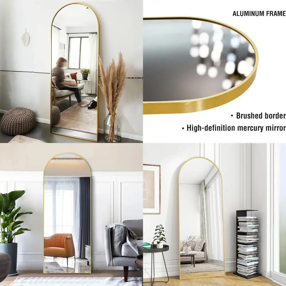 

Aluminum Framed Full-Length Mirror - Standing, Hanging, or Leaning Wall Mirror for Home Body Reflection