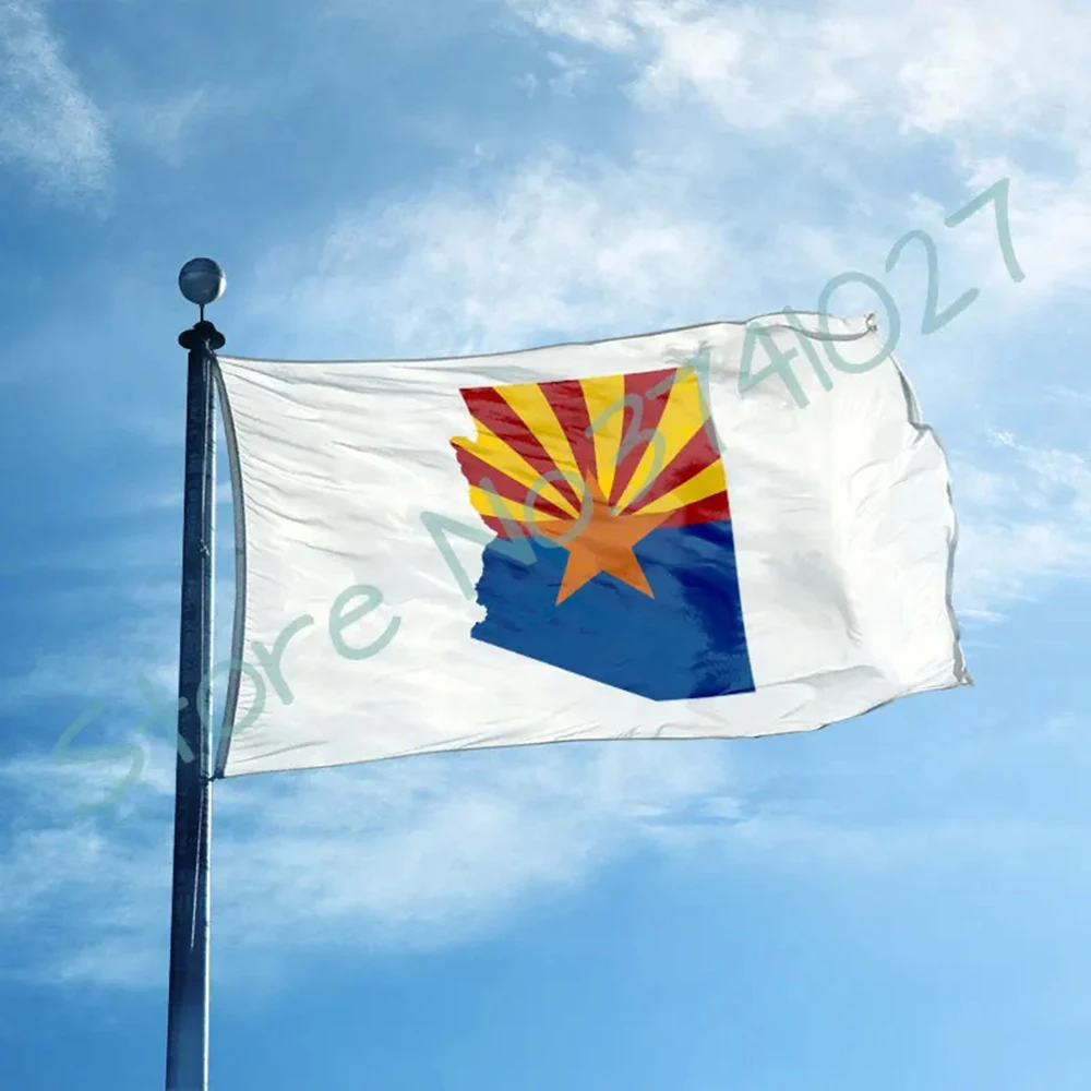 2X3FT Флаг штатива Аризоны 3x5 футов (90x150 см) на заказ Состояние Аризоны с баннером карты штатива Аризоны