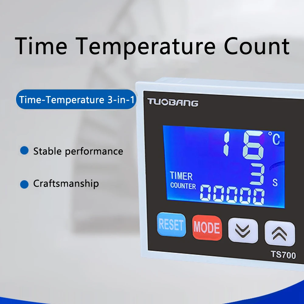 3IN1 LED Intelligent  Controller Temperature Controller Timer Counting Temperature Control LCD Screen Digital Display TS700