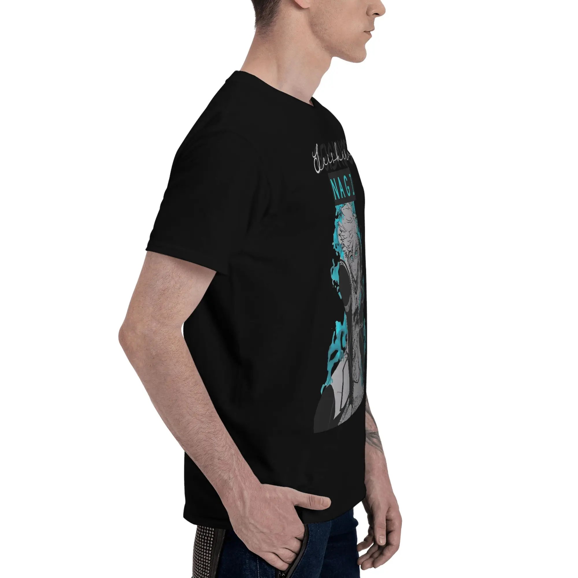 Blue lock nagi Wrinkle-Resistant Reversible T-shirt Commuting Versatile Men's T-shirts