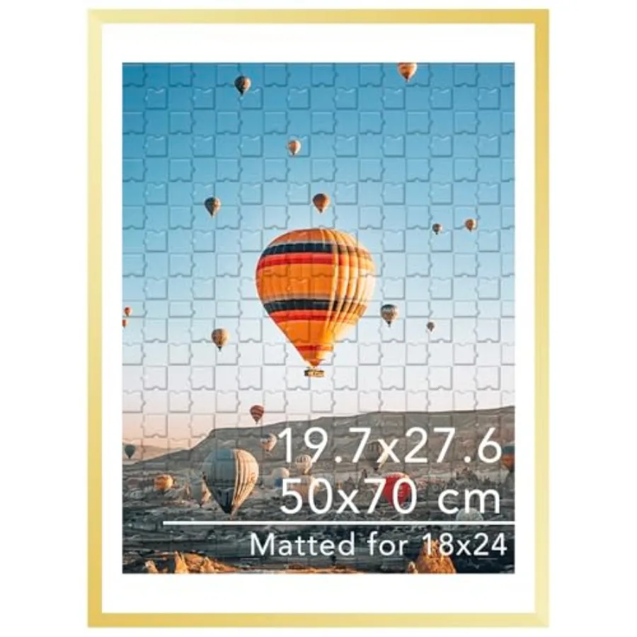 

19.7x27.6 Puzzles Frame for 50x70 cm Puzzles Poster Photo Picture, Display 18x24 with Mat or 19.7 x 27.6 without, Wall Hanging