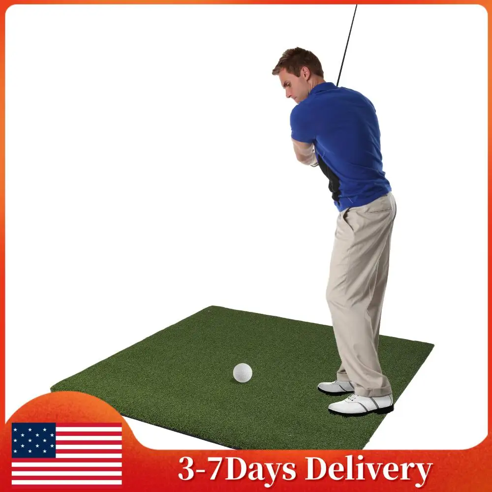 

5x5ft Artificial Hitting Training Mat 35mm Artificial Turf Practice Mat for Backyard/Garage/Driving Range/Simulators