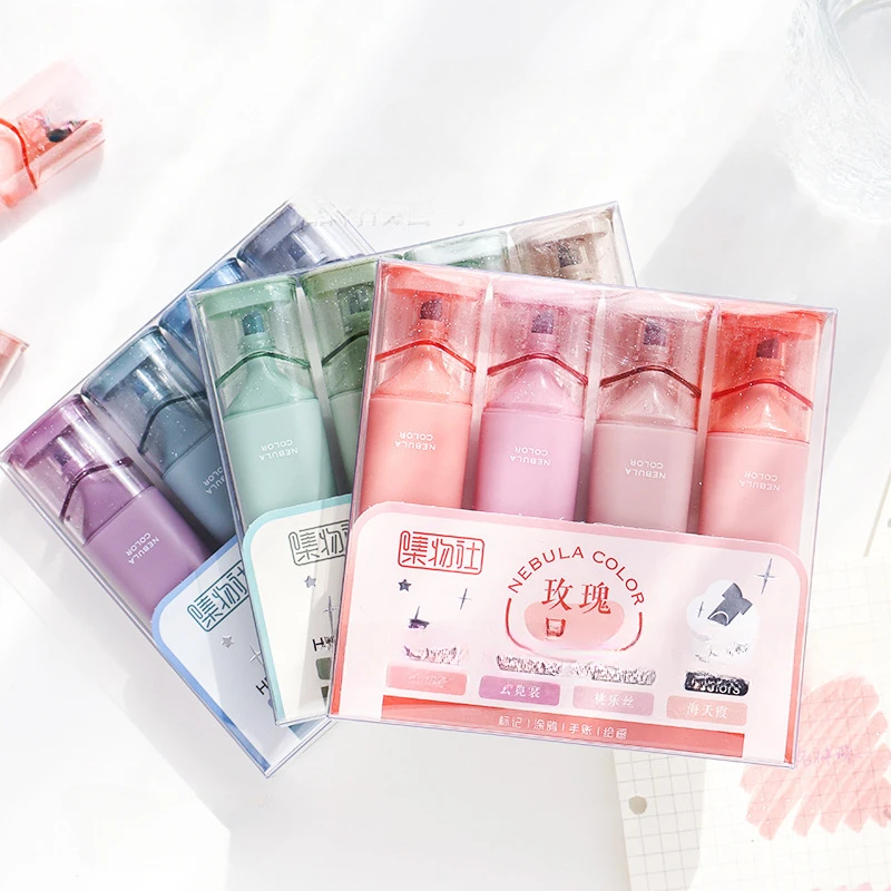 Flash Highlighter High Beauty Eye Care Student Hand Account Marking Note Number Highlighter Set Paint Markers