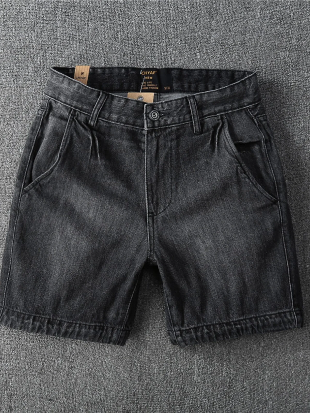 

Summer New American Sle Retro Waed Vintage Men's Denim orts Tee-Quarter Five-Quarter Straight Leg Cotton Blend orts