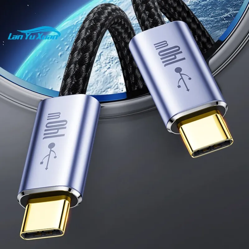 High Speed Data Transfer Cable 2m Gold Plated Interface USB 2.0 to Type C 5A 140W Fast Charger Charging Cable