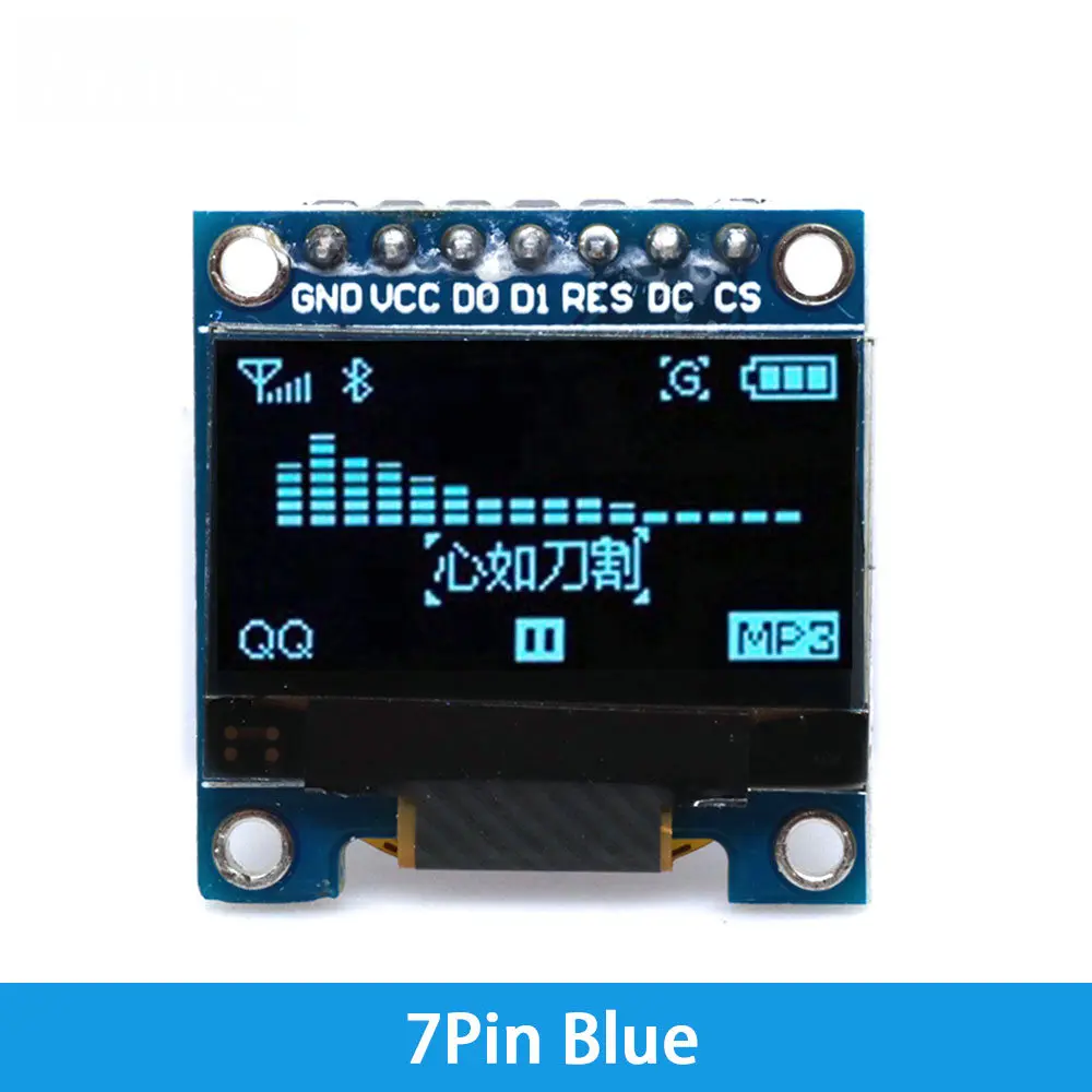 OLED Display Tech pour Ardu370.96, disponible en blanc et bleu, 0.96 pouces, IIC, I2C Communiquer, 4 broches