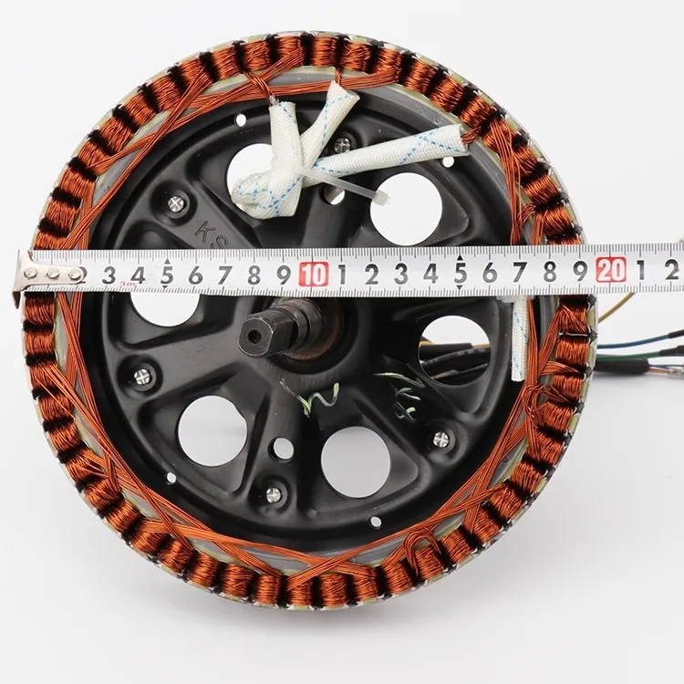 Rotor sem escova do estator do veículo elétrico de 10 polegadas 16 polegadas - 48v 60v 350w 500w, bobina do motor do modelo simples do inversor, alta eficiência