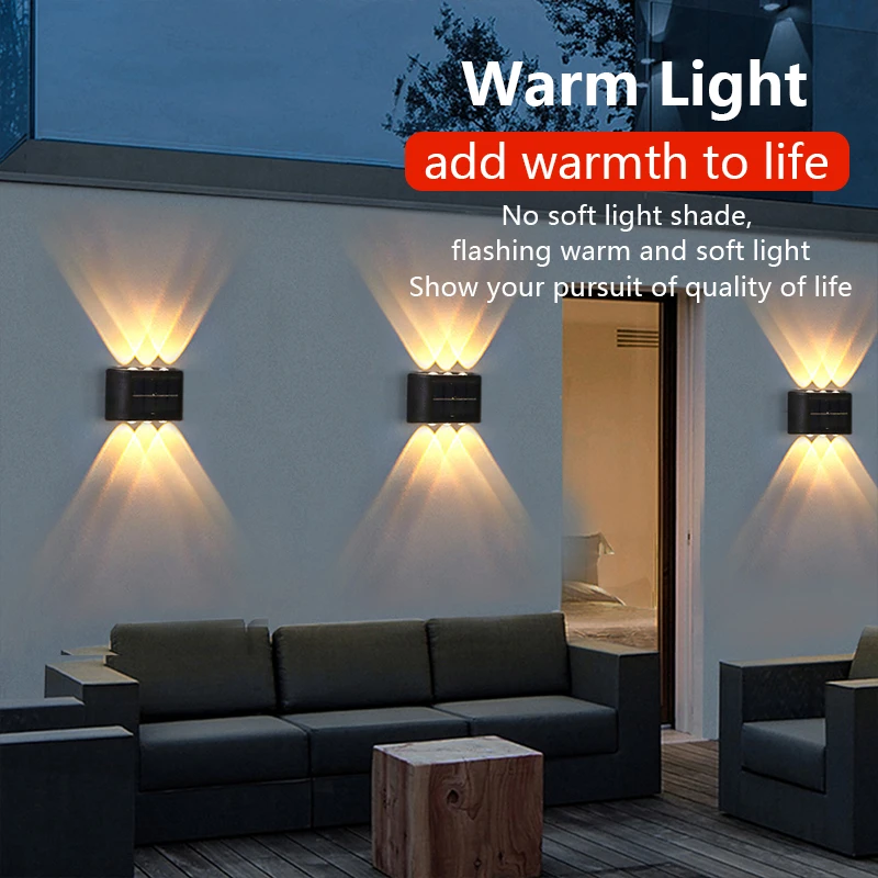 

Solar Light Waterproof Solar Wall Light Outdoor Solar Lighting for Garden Courtyard Street Landscape Balcony Decor Wall Lamp