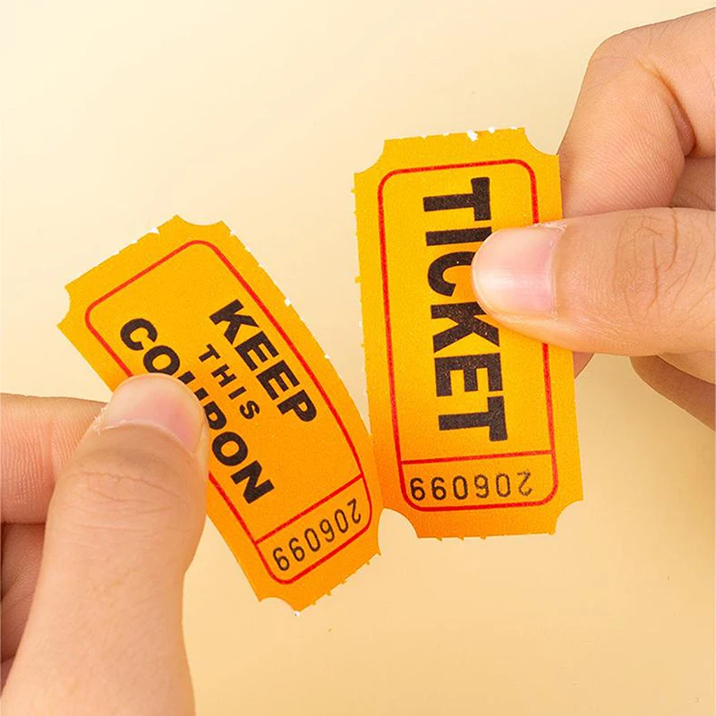 100 Stück Lotterie-Tickets für das Klassenzimmer, Lotterie-Rolle mit einzelnen Papieretiketten, Getränkeveranstaltungen, Verlosungskarten, Feier-Event-Tickets – Detail 13