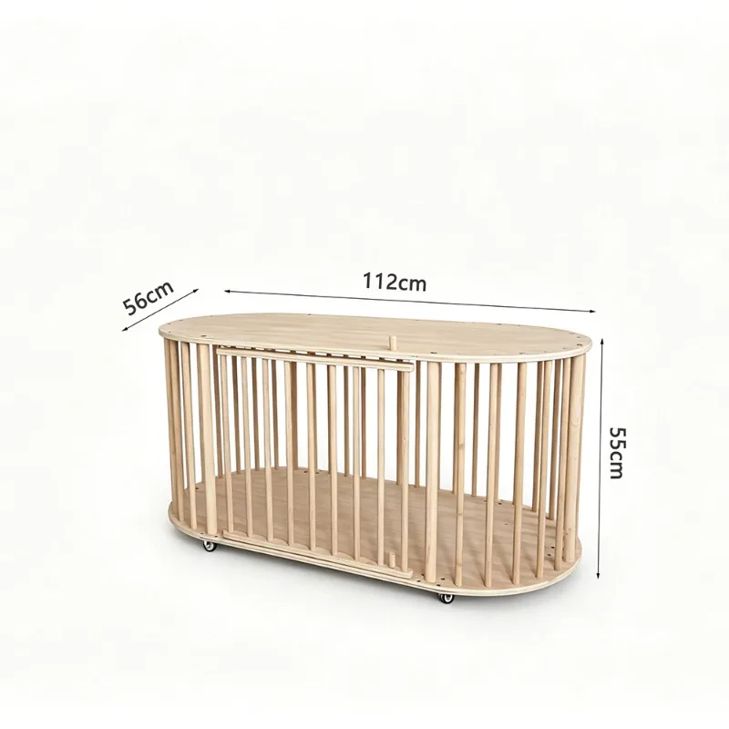 Simple solid wood luxury large space indoor cat cage