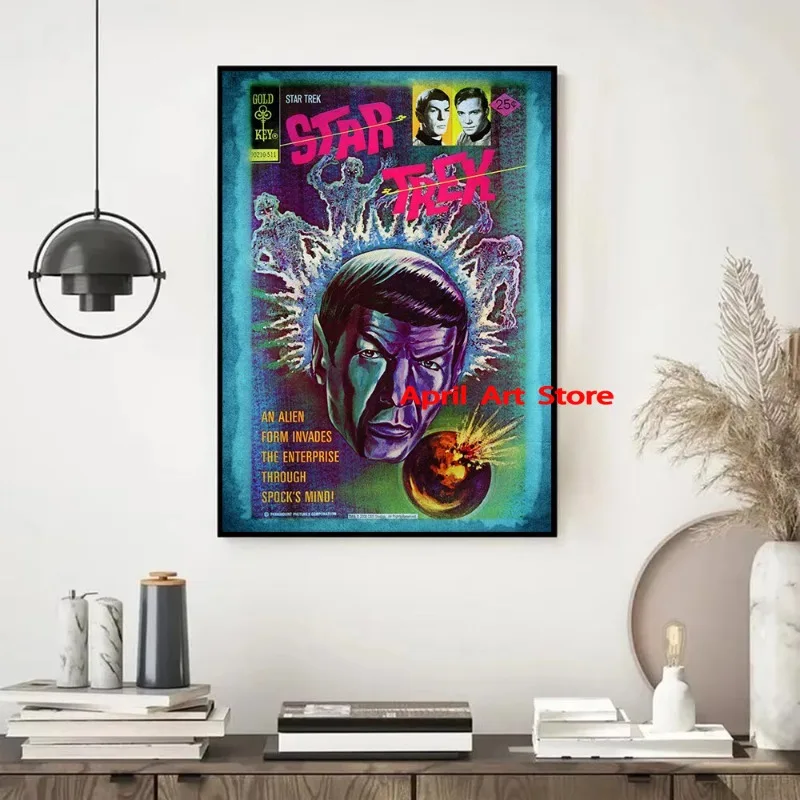 S-Star T-Trek Vintage Comics Posters and Prints Canvas Painting Retro Wall Art Pictures for Living Room Home Decor Cuadros