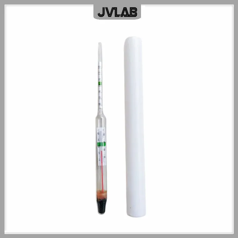 Seawater Density Meter 1.000-1.060 Seawater Salinity Meter Baume Glass Hydrometer Densitometer 2 In 1 With Thermometer 5 EA