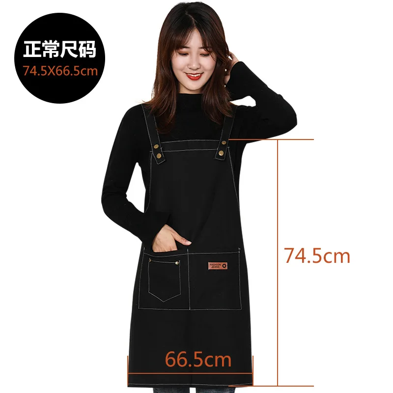 

Korean version work apron, cake shop coffee shop flower shop work apron male and female couple uniform, can be customized logo