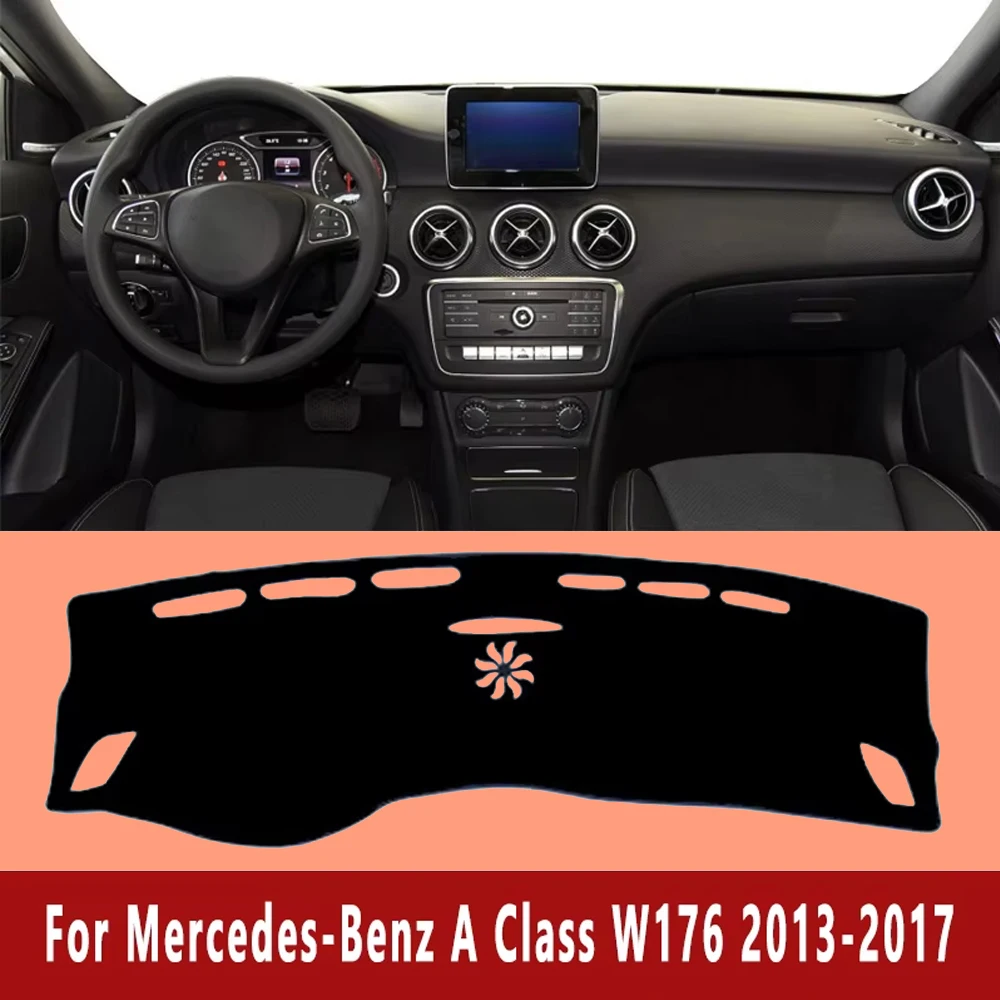 

Car Dashboard Mat Dash Cover Pad Custom for Mercedes-Benz A Class W176 2013-2017 2014 2015 Nonslip Cape Sunshade Accessories