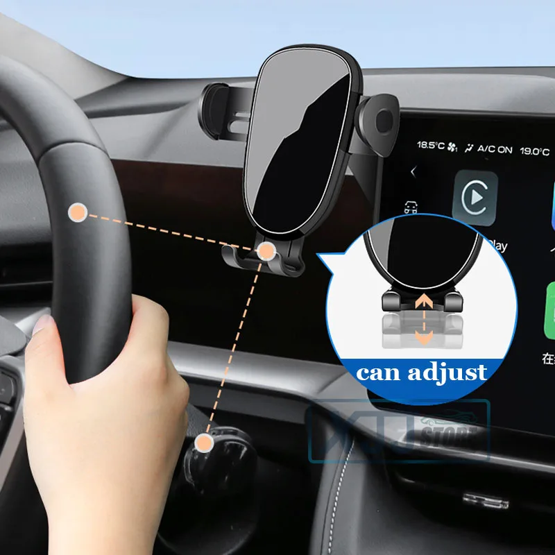 For Volkswagen VW TROC T ROC T-ROC 2023 2024 Accessories Car Mobile Phone Holder GPS Navigation Bracket Base Wireless Charger