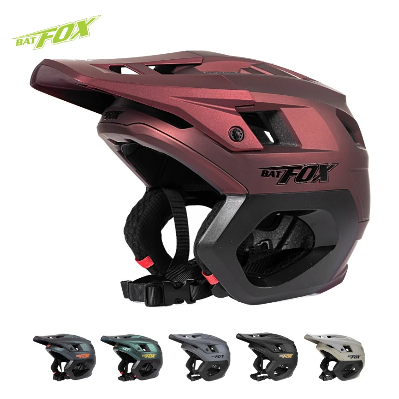 BATFOX 3/4 MTB Bicycle Helmet Men Women Ear Protection Bike Off Road Speed Reduction Safely Cap Tight Breathable Cycling Helmets