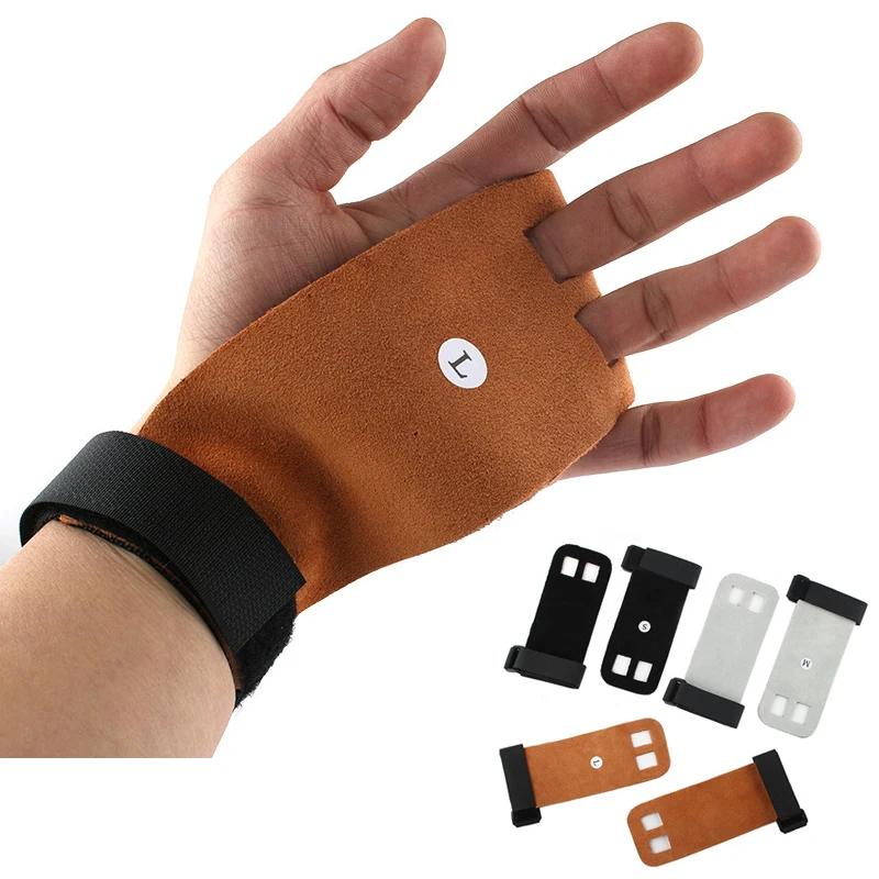 

Non-Slip Weight Lifting Gloves, Cowhide Dumbbells, Kettlebell, Barbell Hand Grip,Pull Up Plam Protection,Leather Pad, 1 Pair