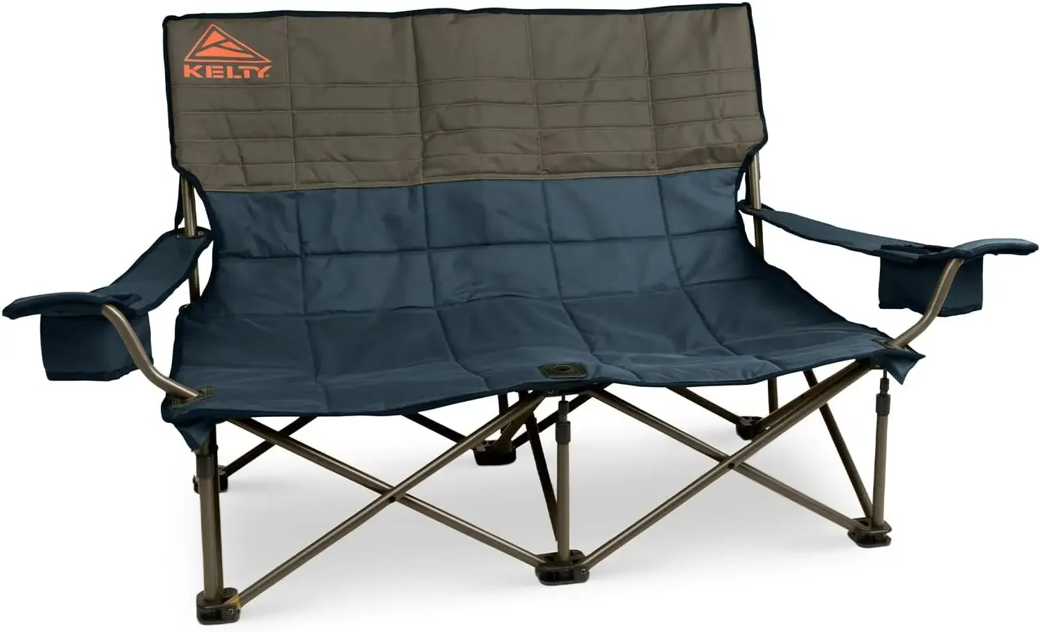 Loveseat Double 2 Person Camping Chair, Two Person Foldable Seat for Festivals, Concerts, Tailgates, Beach Days, Low S