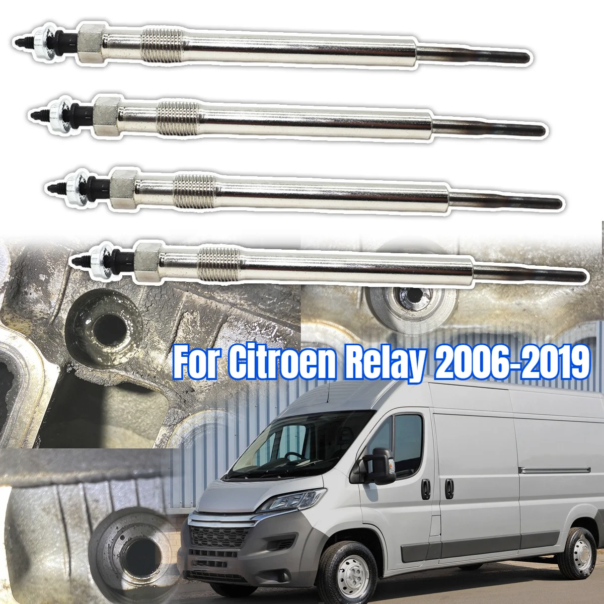 Diesel Heater Nickel Plating Glow Plugs Replacement Car Automotive Accessories For Citroen Relay 2006 2007 2008-2019 2.2 HDi