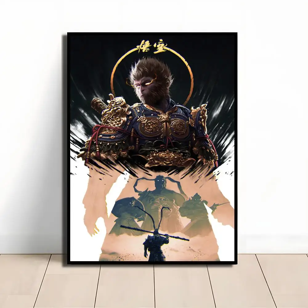 Game B-Black Myth Wukong Painting Calligraphy Paper Print Home Living Room Bedroom Entrance Bar Cafe Art Decorative Paintings