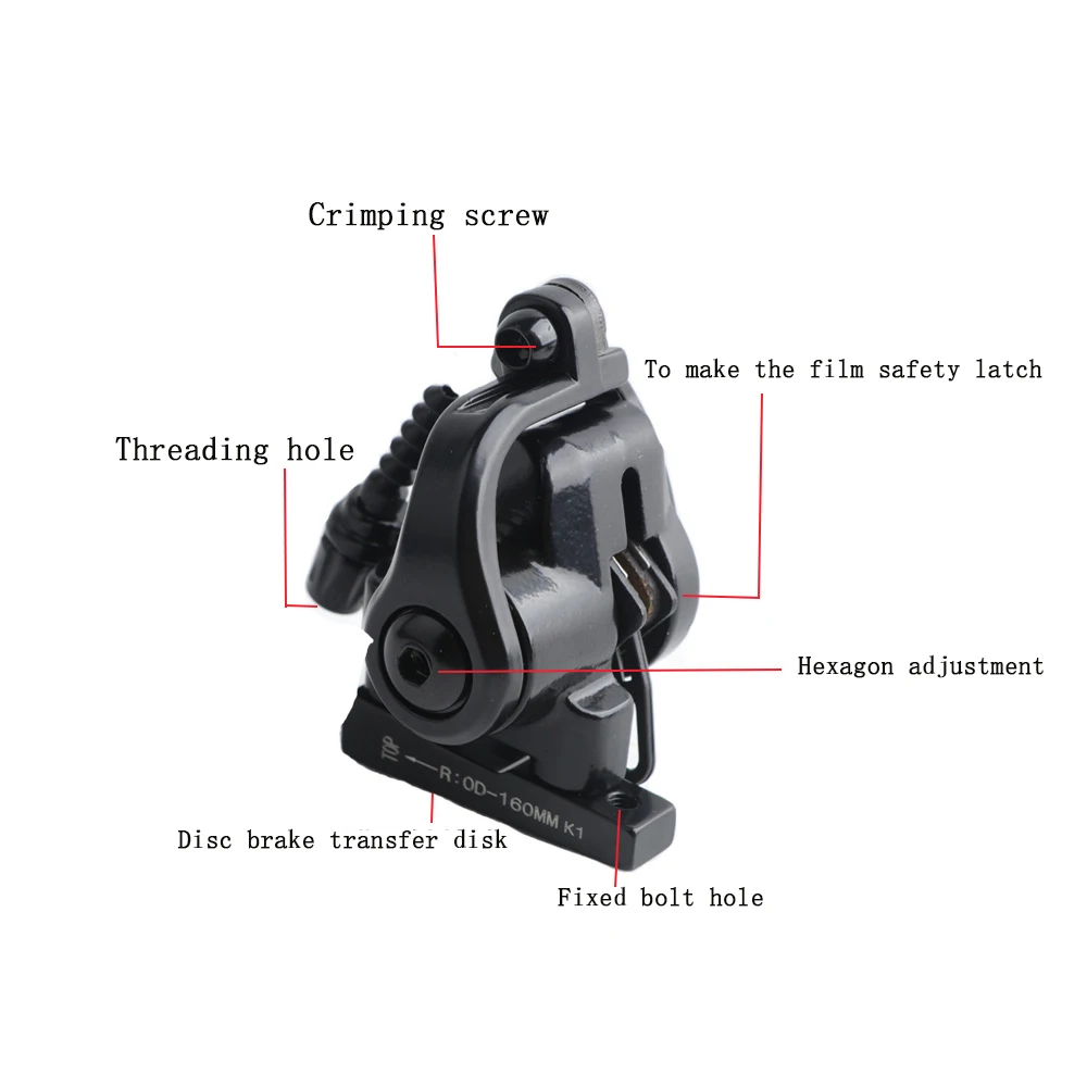 RACEWORK Road Bike Disc Brake Caliper Line Pull Flat Mount Double Piston Caliper Gravel Bicycle Mechanical Brake
