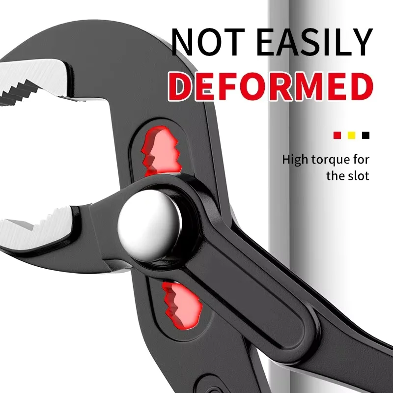 Quick-Release Adjustable Water Pump Pliers Plumbing Pipe Wrench Multi-Functional Water Pipe Clamp Household Hand Tools