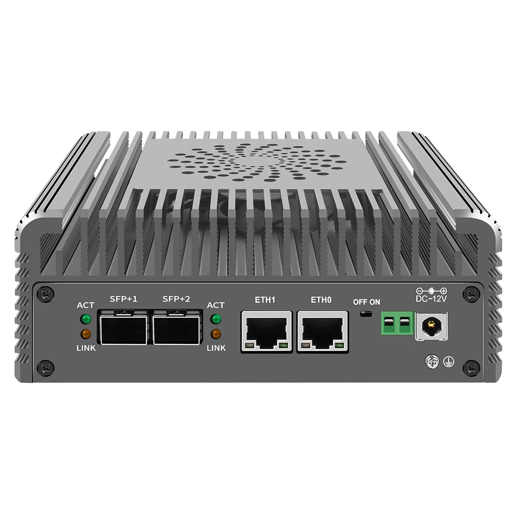 NAS 서버 팬리스 미니 PC, 12 세대, 2x10G SFP + 2xi226-V 2.5G 인텔 i3 N305 N100 소프트 라우터, 2x NVMe 2xHD DDR5 미니 PC Proxmox