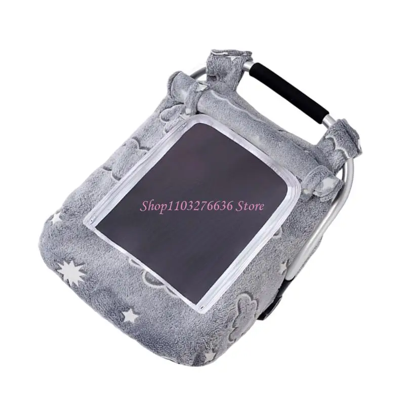 

R6FD Регулируемый чехол на автомобильное сиденье из мягкой фланелевой ткани с защитой от солнца и ветра на 360 градусов, дизайн