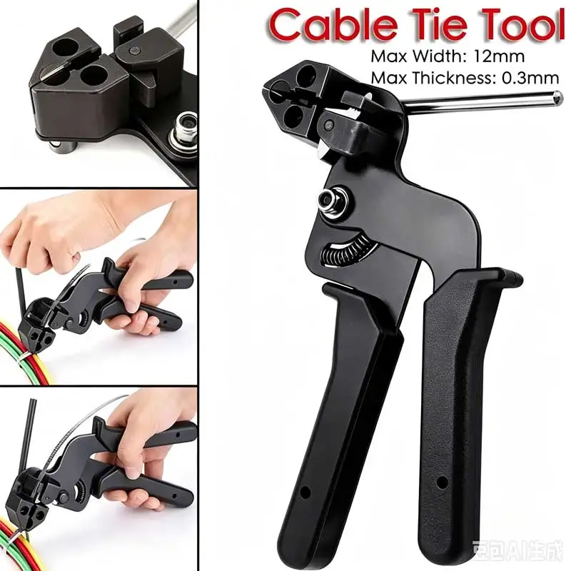 NEW Cable Tie Plier Fastening Strap Cable Tie Gun Automatic Cutting Tool Tension Stainless Steel Self-Locking Ties Hand Tools