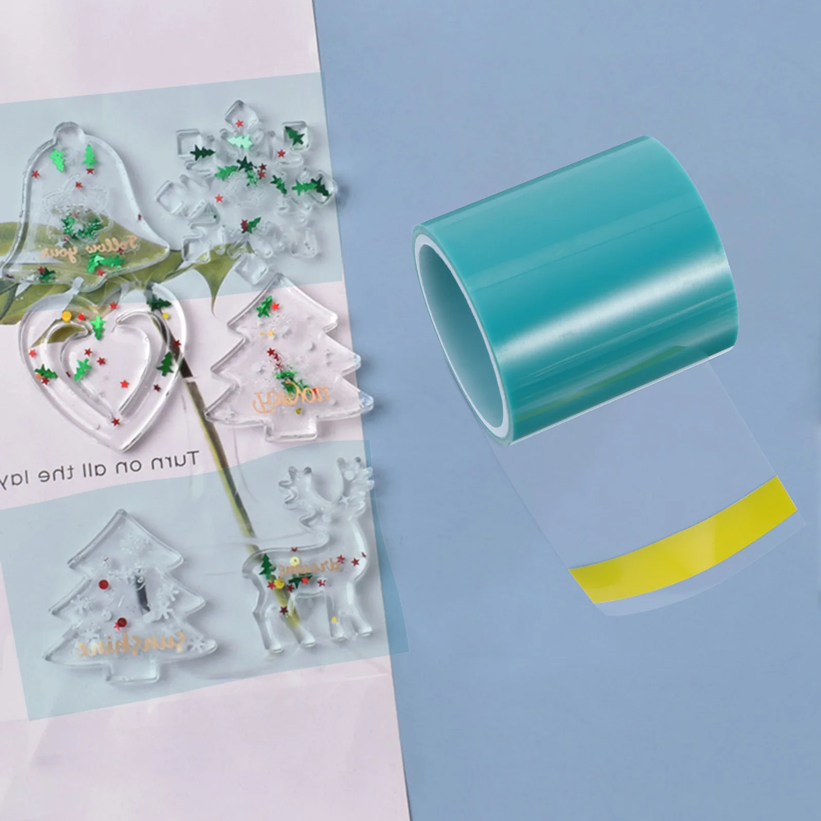 2pcs 2 Rolls Seamless Tapes For Uv Resin Pendant Making Expoy Adhesive Diy Craft Tool Sticky Paper Transparent Decorative Tape