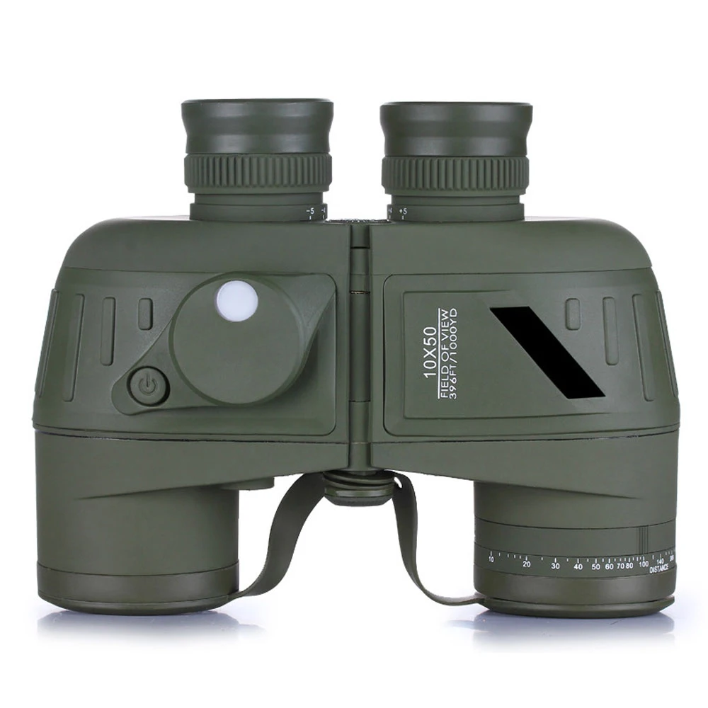 

High Power Binoculars with Rangefinder, Compass for Hunting, Boating, Bird Watching, Nitrogen Floating, HD, 10x50