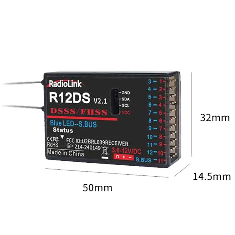 

Radiolink R12DSM R12DS R9DS R8FM R6DSM R6DS R6FG R7FG Rc Receiver 2.4G Signal for RC Transmitter