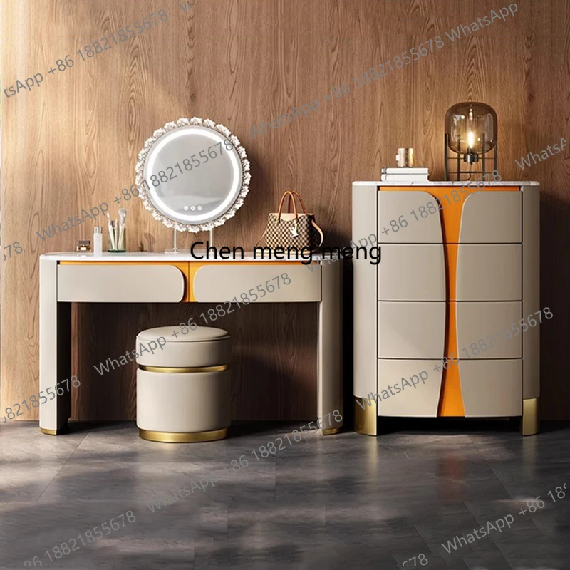 Cabinet Modern Vanity Table Bedroom Makeup Comfortable Vintage Dressing Table Filing Cabinets Mirror