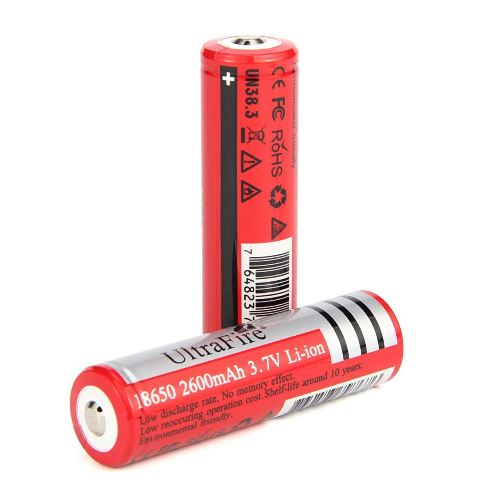 UltraFire 18650 2600mAh akumulator 3.7V rzeczywista pojemność akumulator litowo-jonowy do latarki latarka czołowa zabawka UAV bez płytki