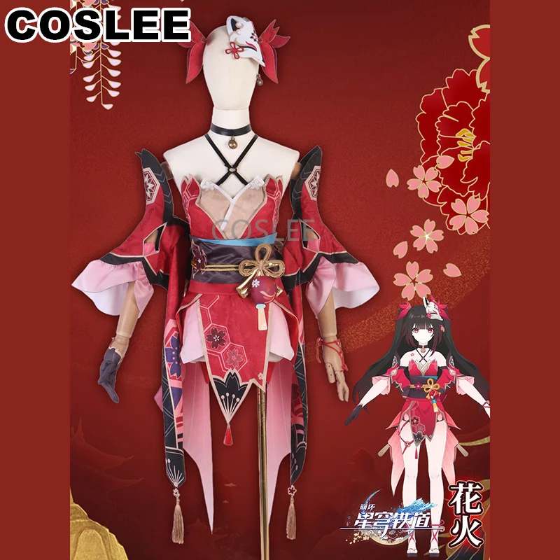 COSLEE Honkai: Star Rail Sparkle Hanabi Cosplay Costume Huahuo Lovely Dress Uniform Game Suit Halloween Party Outfit Women New