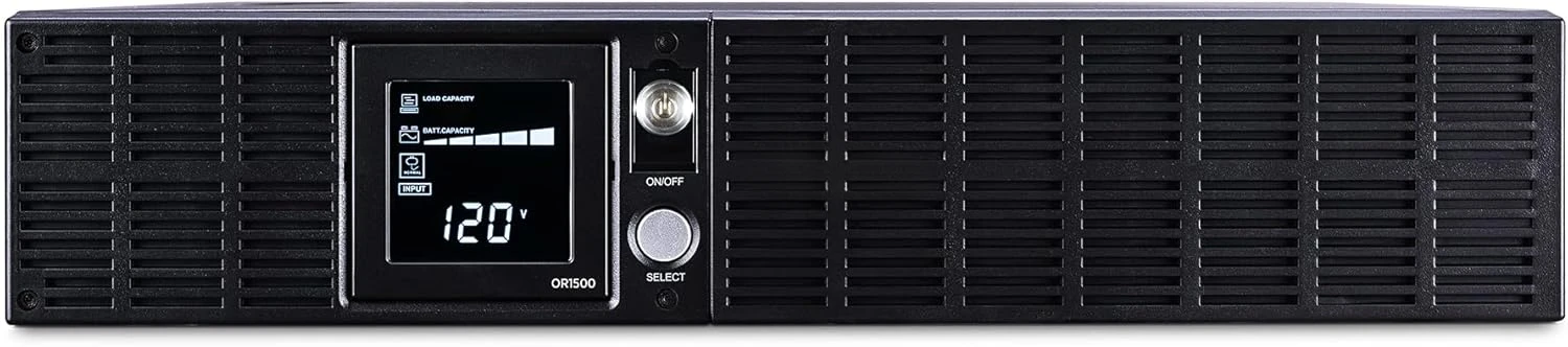 OR1500LCDRT2U Smart App LCD UPS System, 1500VA/900W, 8 Outlets, AVR, 2U Rack/Tower