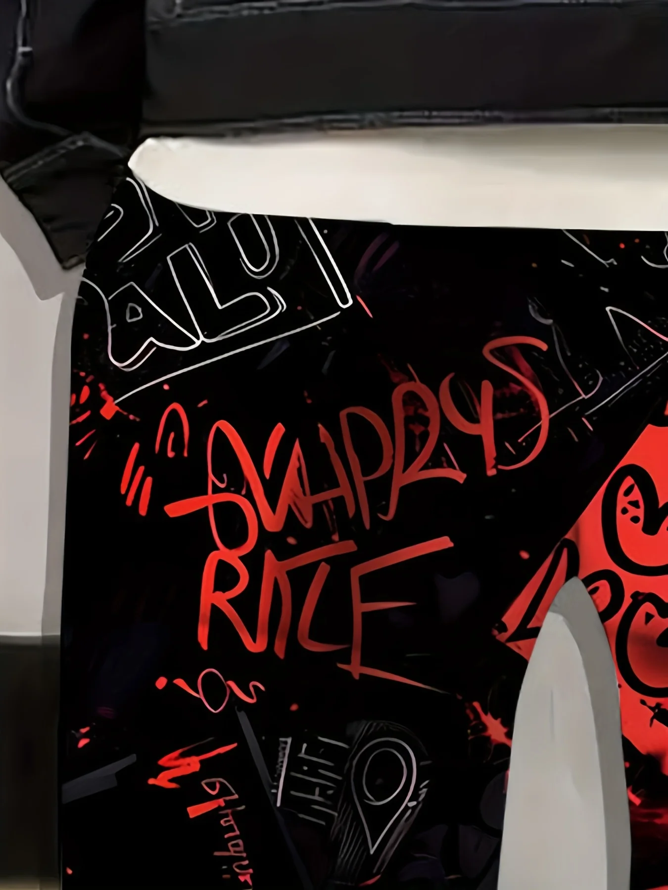 بنطال رياضي كازال 2025 للرجال مطبوع عليه جرافيتي سروال ركض بقصة ضيقة سروال صالة غير رسمي مع جيوب ملابس خروج للخريف والشتاء #5