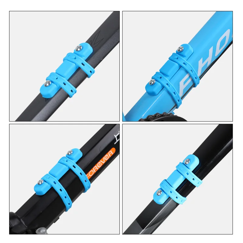Bicycle Water Bottle Mount Adaptor Silicone Gel Bandage Kettle Cage Strap Seatpost Fork Frame Install Holder Adapter view 3