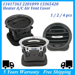 Car Interior Heater A/C Air Vent Cover Outlet Grille Black/Chrome For Opel ADAM CORSA D MK3 Vauxhall 13417363 2201099 13365420