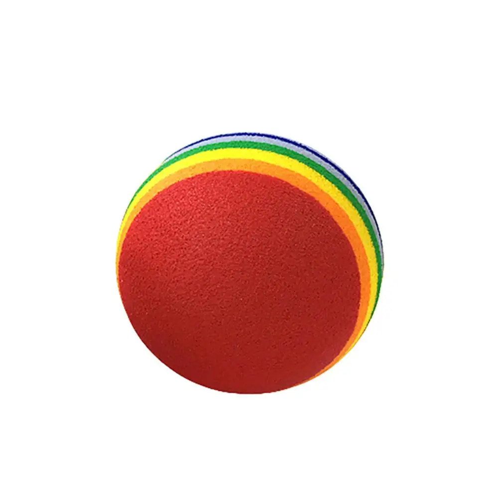 Interactive Chewing Funny Toy Pets Ball Teething Toys Pet Dog Puppy Cat Rainbow Striped Ball Teething Pet Molar Brinquedo