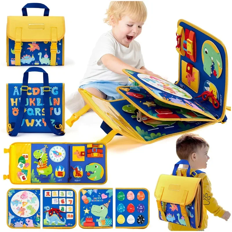 Princess Montessori Felt Busy Board Toddler Life Skill Learning Early Education Sensory Story Book Portable Kids Educational Toy view 6