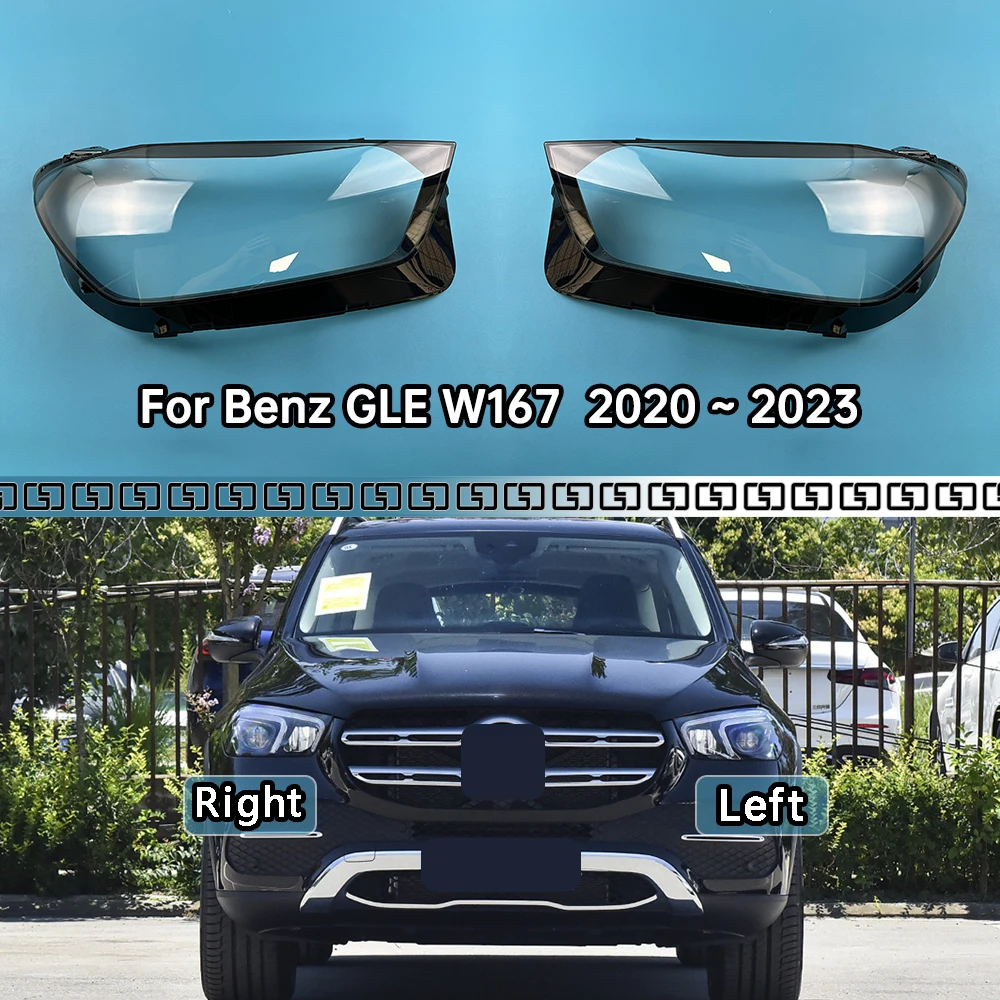 

For Mercedes-Benz GLE W167 GLE300 GLE400 GLE450 2020 2021 2022 2023 Car Headlight Headlamp Clear Lens Auto Shell Cover