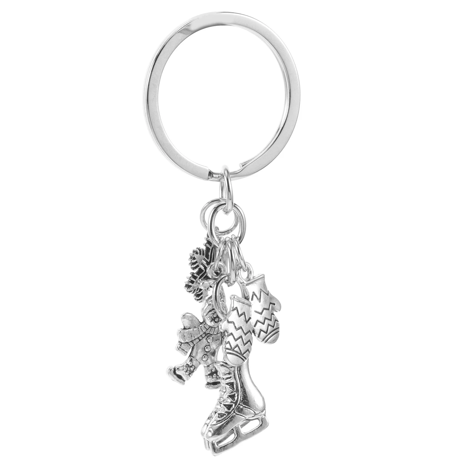 

Skiing Keychain Zinc Alloy Snowflake Winter Sports Accessory For Bags Wallets Ice Skating Party Favors