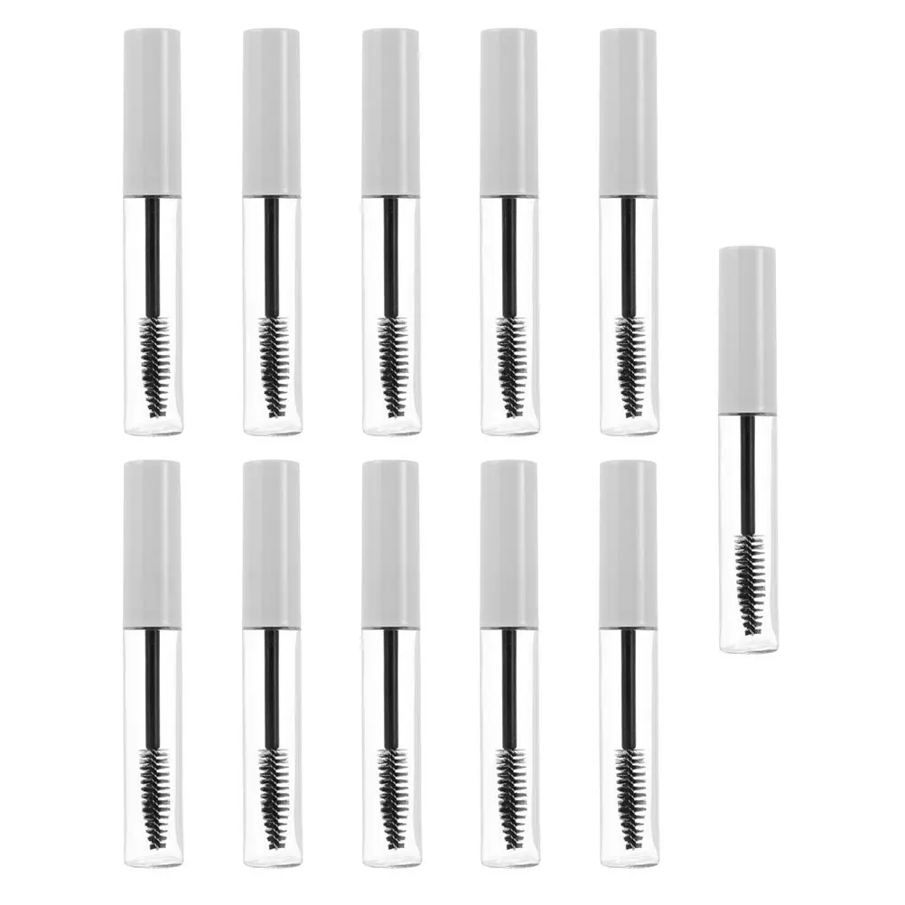 11Pcs Mascara Tubes Empty Plastic DIY Travel Refillable Eyelash Cream Containers Portable Bottle Makeup Supplies