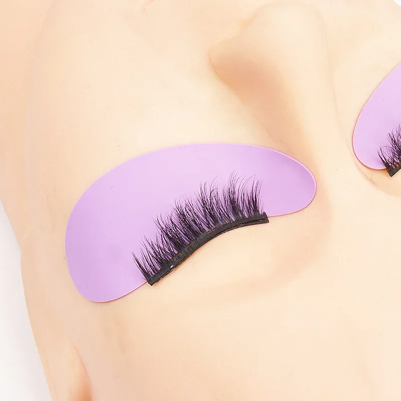 Novo reutilizável 1 par almofadas para os olhos silicone listra lash lift cílios extensão hidrogel remendos sob olho gel remendo ferramentas de maquiagem